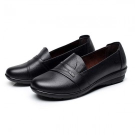 Leather Casual Shoes Soft Solt Slip On Flats Loafers For Women