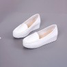 Women Shoes Wedges Pure Color Casual Loafers