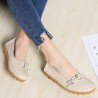 Larger Size Women Casual Shoe Leather Comfy Flat Loafers