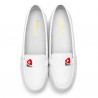 Casual Slip On White Round Toe Soft Sole Flat Shoes For Women