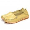 Soft Leather Round Toe Comfy Flats For Women