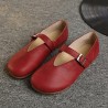 Women Flat Leather Shoes Round Toe Casual Outdoor Soft Loafers