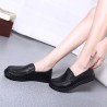 Women Casual Leather Shoes Soft Outdoor Slip On Flat Loafers Shoes
