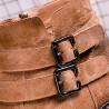 Men Casual Comfy Buckle Side Zipper Genuine Leather Ankle Boots