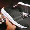 Men Knitted Fabric Slip Resistant Slip On Casual Sneakers