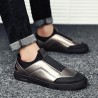 Men Stylish Eleatic Band Splicing Trainers Slip On Casual Shoes