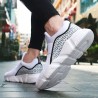 Men Elastic Panels Knitted Fabric Wear-resistant Casual Sneakers