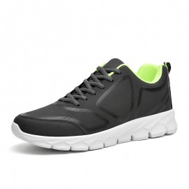Large Size Men Microfiber Leather Running Sneakers