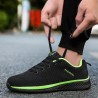Men Knitted Fabric Comfy Lace Up Sport Running Sneakers