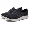 Men Breathable Knitted Fabric Slip On Hiking Casual Sneakers