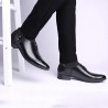 Men Microfiber Leather Non-slip Metal Buckle Slip On Casual Formal Shoes