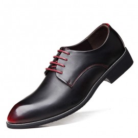 Men Retro Leather Slip Resistant Business Casual Formal Shoes