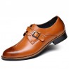 Men Classic Pointed Toe Metal Buckle Business Formal Shoes