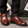 Men Round Toe Classic Lace Up Business Casual Shoes