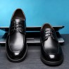 Men Round Toe Classic Lace Up Business Casual Shoes