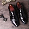 Men Pure Color Splicing Slip On Casual Business Formal Shoes