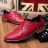 Men Splicing Leather Stitching Pointed Toe Slip Resistant Casual Formal Shoes