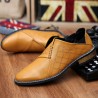 Men Splicing Leather Stitching Pointed Toe Slip Resistant Casual Formal Shoes