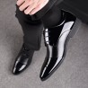 Men Classic Pointed Toe Color Blocking Business Formal Dress Shoes