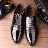 Men Cap Toe Microfiber Leather Non-slip Business Casual Formal Shoes