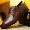 Men Carved Leather Slip Resistant Brogue Business Casual Formal Shoes