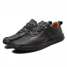 Large Size Men Hand Stitching Leather Anti-collision Non-slip Casual Shoes