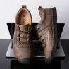 Large Size Men Hand Stitching Leather Anti-collision Non-slip Casual Shoes