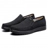 Men Pure Color Old Peking Style Fabric Slip On Casual Shoes