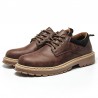 Men Microfiber Leather Outdoor Wearable Lace Up Work Style Shoes