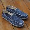 Large Size Men Canvas Breathable Soft Flat Slip On Loafers