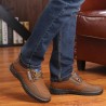 Men Microfiber Leather Slip Resistant Lace Up Casual Shoes