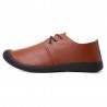 Men Pure Color Leather Anti-colision Soft Outdoor Casual Shoes