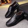 Men Classic Moc Toe Lace Up Soft Sole Casual Leather Shoes
