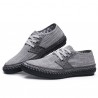 Big Size Men's Canvas Splicing Stitching Soft Sole Lace Up Casual Shoes