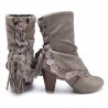 Laciness Chunky Heel Lace Up Short Boots