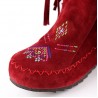 Large Size Embroidery Tassel Hidden Heel Boots