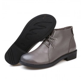 Large Size Cow Leather Soft Boots