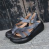 Strappy Buckle Platform Vintage Sandals