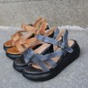 Strappy Buckle Platform Vintage Sandals