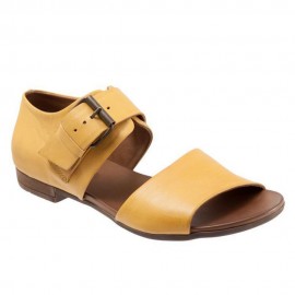 Big Size Female Casual Solid Color Buckle Flat Sandals