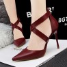 Hollo Out Pointed Toe High Heel Strappy Bandage Sexy European Style Pumps