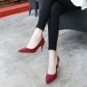 Suede Pure Color Candy Color European Style Slip On High Heel Stiletto Pumps