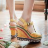 Extra Size Colorful Peep Toe Lady Platform Sandals