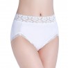 Plus Size High Waist Cotton Lace-trim Hip Lifting Panties