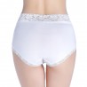 Plus Size High Waist Cotton Lace-trim Hip Lifting Panties