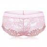 Flower Embroidery Lace Low Cut Seamless Pure Cotton Panties