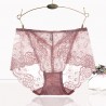 Sexy Seamfree See Though Lace Mid Waist Panties For Women