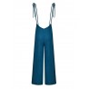 Straps Solid Color Wide Legs Holiday Jumpsuit