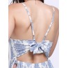 Women Sexy Floral Print Bandage Backless Sleeveless O Neck Jumpsuits