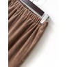 Loose Pockets Solid Color Elastic Waist Harem Pants